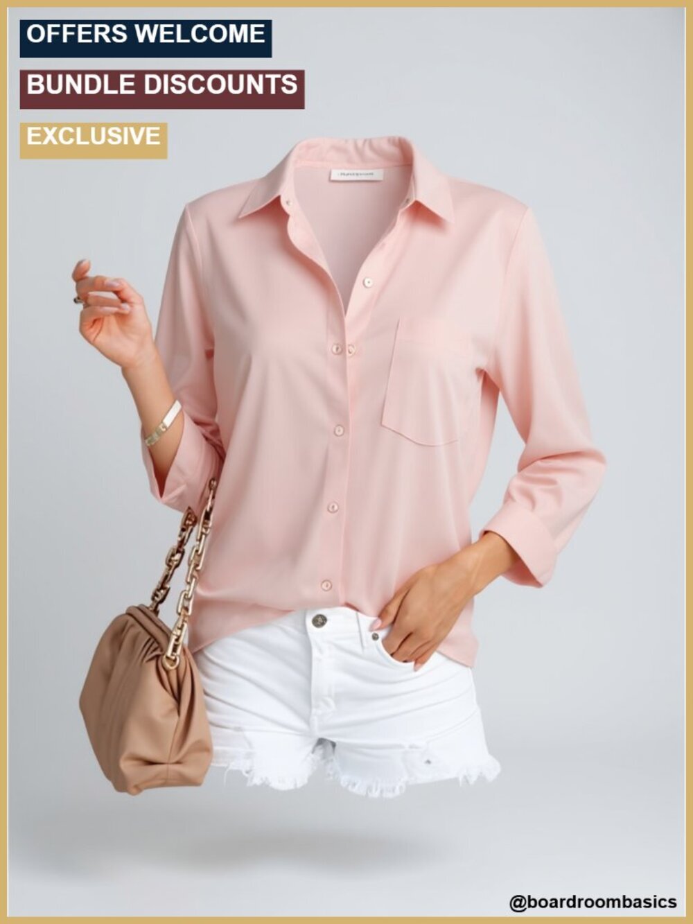 Satin V-Neck Button Down Long Sleeve Blouse with Pocket